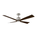 Visual Comfort Fan - 4LNCR56BS - 56" Ceiling Fan - Launceton - Brushed Steel