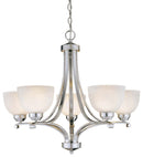 Minka-Lavery - 1425-84 - Five Light Chandelier - Paradox - Brushed Nickel