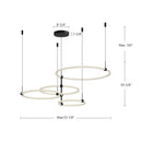 LED Chandelier<br /><span style="color:#4AB0CE;">Entrega: 4-10 dias en USA</span><br /><span style="color:#4AB0CE;font-size:60%;">PREGUNTE POR ENTREGA EN PANAMA</span><br />Collection: Bruni<br />Finish: Black