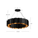 Kuzco Lighting - CH58030-BK/GD - Seven Light Chandelier - Akira - Black/Gold