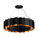 Seven Light Chandelier<br /><span style="color:#4AB0CE;">Entrega: 4-10 dias en USA</span><br /><span style="color:#4AB0CE;font-size:60%;">PREGUNTE POR ENTREGA EN PANAMA</span><br />Collection: Akira<br />Finish: Black/Gold