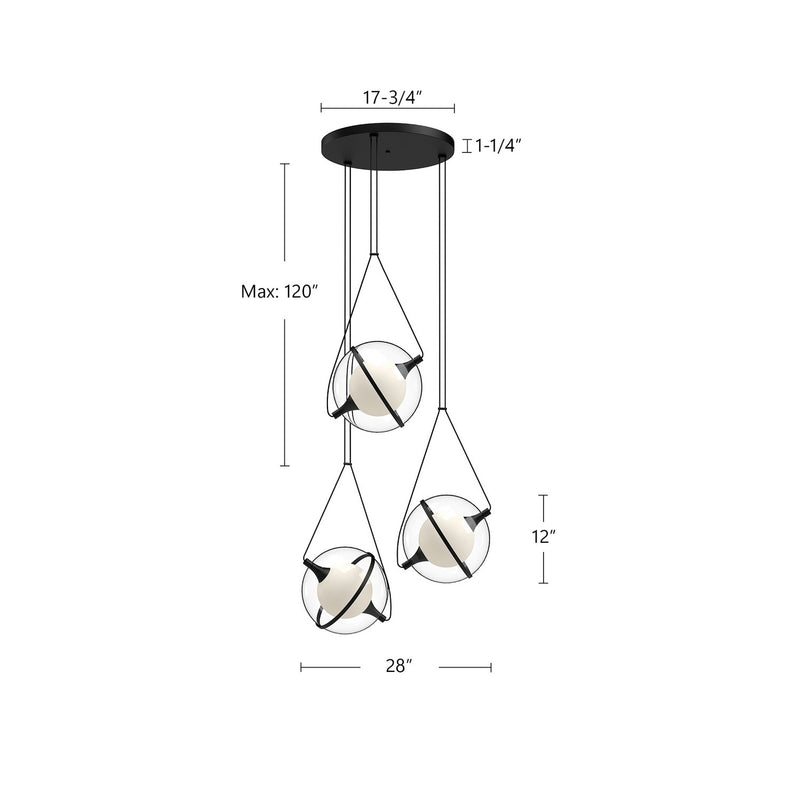 LED Chandelier<br /><span style="color:#4AB0CE;">Entrega: 4-10 dias en USA</span><br /><span style="color:#4AB0CE;font-size:60%;">PREGUNTE POR ENTREGA EN PANAMA</span><br />Collection: Aries<br />Finish: Black