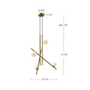 Kuzco Lighting - CH89832-BG/GO - LED Chandelier - Amara - Brushed Gold/Glossy Opal Glass