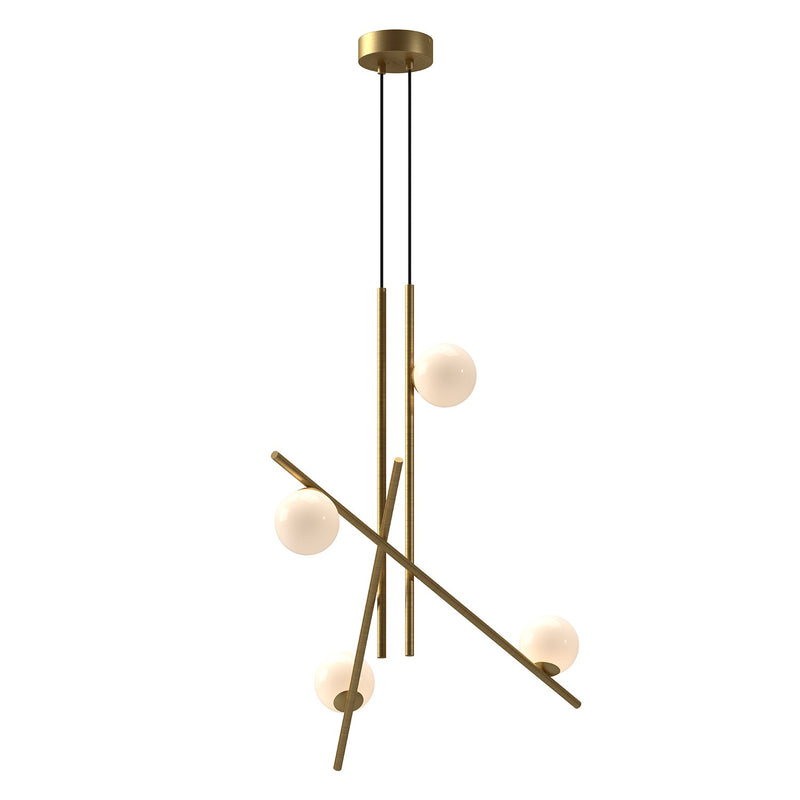 Kuzco Lighting - CH89832-BG/GO - LED Chandelier - Amara - Brushed Gold/Glossy Opal Glass