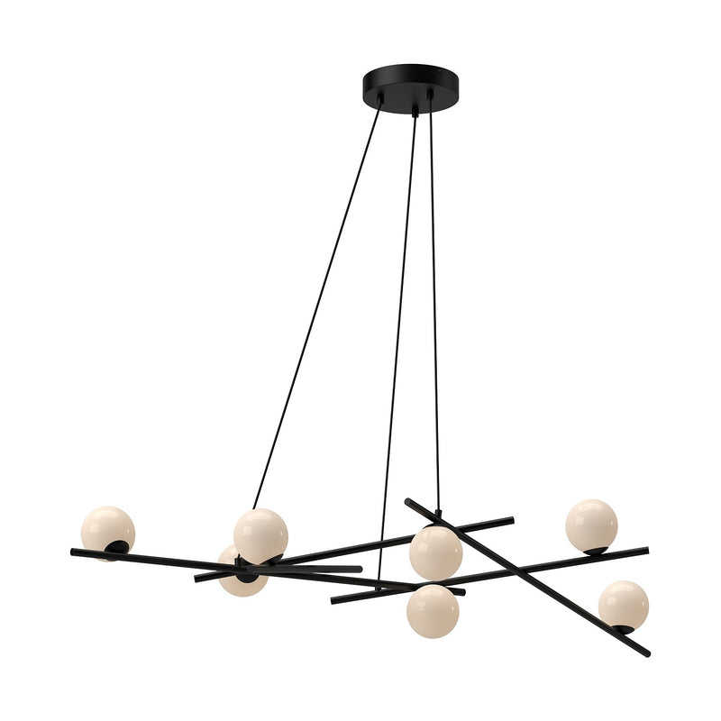 LED Chandelier<br /><span style="color:#4AB0CE;">Entrega: 4-10 dias en USA</span><br /><span style="color:#4AB0CE;font-size:60%;">PREGUNTE POR ENTREGA EN PANAMA</span><br />Collection: Amara<br />Finish: Black/Glossy Opal Glass