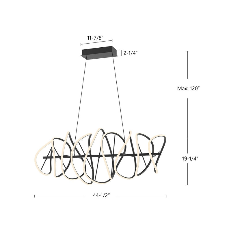 LED Chandelier<br /><span style="color:#4AB0CE;">Entrega: 4-10 dias en USA</span><br /><span style="color:#4AB0CE;font-size:60%;">PREGUNTE POR ENTREGA EN PANAMA</span><br />Collection: Collide<br />Finish: Black