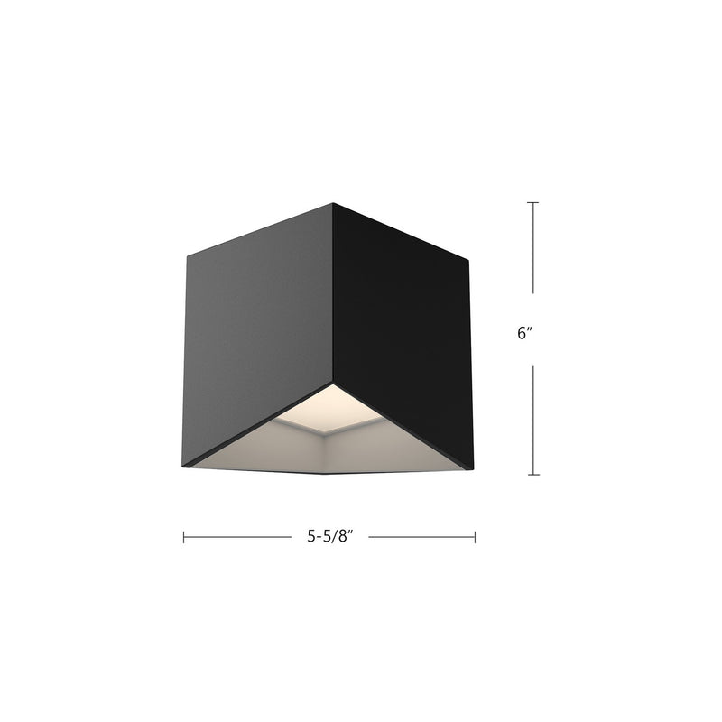 LED Flush Mount<br /><span style="color:#4AB0CE;">Entrega: 4-10 dias en USA</span><br /><span style="color:#4AB0CE;font-size:60%;">PREGUNTE POR ENTREGA EN PANAMA</span><br />Collection: Cubix<br />Finish: Black/White