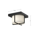 Kuzco Lighting - FM45907-BK/OP - LED Flush Mount - Regalo - Black/Opal Glass