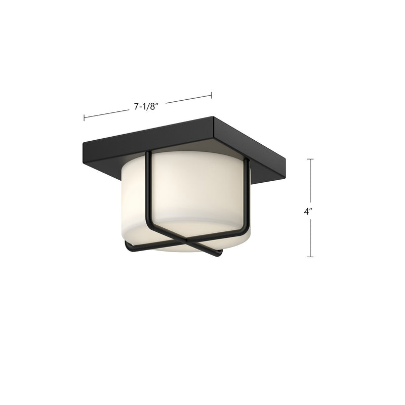 Kuzco Lighting - FM45907-BK/OP - LED Flush Mount - Regalo - Black/Opal Glass