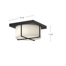 LED Flush Mount<br /><span style="color:#4AB0CE;">Entrega: 4-10 dias en USA</span><br /><span style="color:#4AB0CE;font-size:60%;">PREGUNTE POR ENTREGA EN PANAMA</span><br />Collection: Reglao<br />Finish: Black/Opal Glass