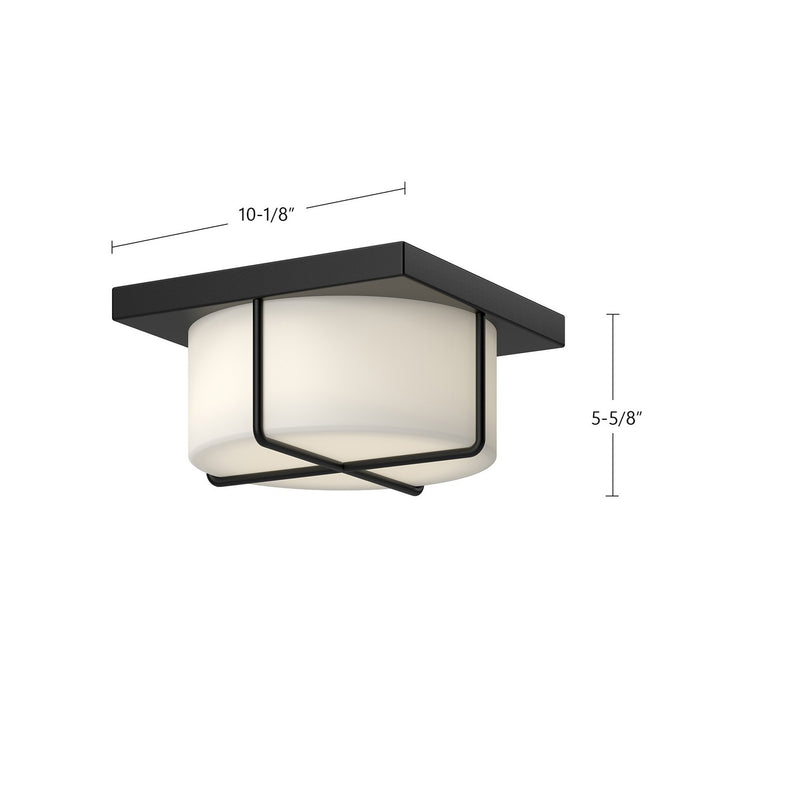 LED Flush Mount<br /><span style="color:#4AB0CE;">Entrega: 4-10 dias en USA</span><br /><span style="color:#4AB0CE;font-size:60%;">PREGUNTE POR ENTREGA EN PANAMA</span><br />Collection: Reglao<br />Finish: Black/Opal Glass