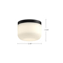 LED Flush Mount<br /><span style="color:#4AB0CE;">Entrega: 4-10 dias en USA</span><br /><span style="color:#4AB0CE;font-size:60%;">PREGUNTE POR ENTREGA EN PANAMA</span><br />Collection: Mel<br />Finish: Black/Opal Glass