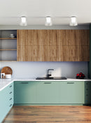 Kuzco Lighting - FM53509-BK/CL - LED Flush Mount - Birch - Black/Clear