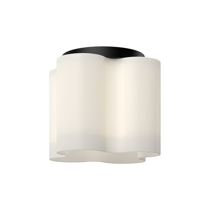 LED Flush Mount<br /><span style="color:#4AB0CE;">Entrega: 4-10 dias en USA</span><br /><span style="color:#4AB0CE;font-size:60%;">PREGUNTE POR ENTREGA EN PANAMA</span><br />Collection: Clover<br />Finish: Black/Opal Glass