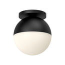One Light Flush Mount<br /><span style="color:#4AB0CE;">Entrega: 4-10 dias en USA</span><br /><span style="color:#4AB0CE;font-size:60%;">PREGUNTE POR ENTREGA EN PANAMA</span><br />Collection: Monae<br />Finish: Black/Opal Glass