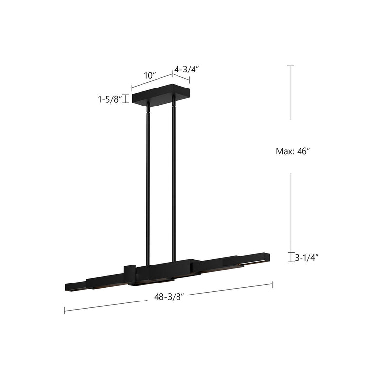 Kuzco Lighting - LP29548-BK - LED Linear Pendant - Enzo - Black