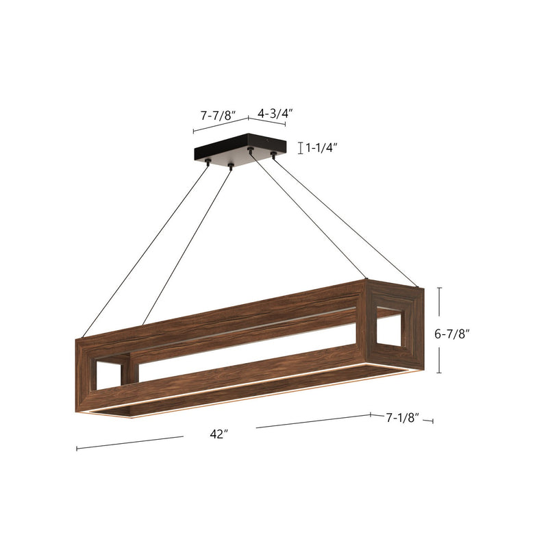 Kuzco Lighting - LP32942-WT - LED Linear Pendant - Morina - Walnut