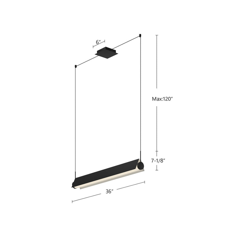 LED Linear Pendant<br /><span style="color:#4AB0CE;">Entrega: 4-10 dias en USA</span><br /><span style="color:#4AB0CE;font-size:60%;">PREGUNTE POR ENTREGA EN PANAMA</span><br />Collection: Phoenix<br />Finish: Black/White