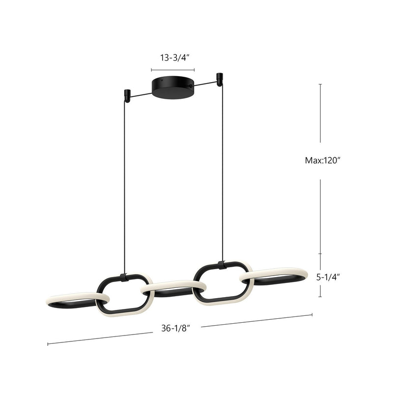 LED Linear Pendant<br /><span style="color:#4AB0CE;">Entrega: 4-10 dias en USA</span><br /><span style="color:#4AB0CE;font-size:60%;">PREGUNTE POR ENTREGA EN PANAMA</span><br />Collection: Airen<br />Finish: Black