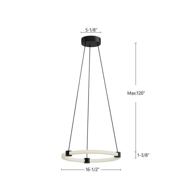 Kuzco Lighting - PD24716-BK - LED Pendant - Bruni - Black