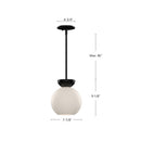 One Light Pendant<br /><span style="color:#4AB0CE;">Entrega: 4-10 dias en USA</span><br /><span style="color:#4AB0CE;font-size:60%;">PREGUNTE POR ENTREGA EN PANAMA</span><br />Collection: Arcadia<br />Finish: Black/Opal Glass