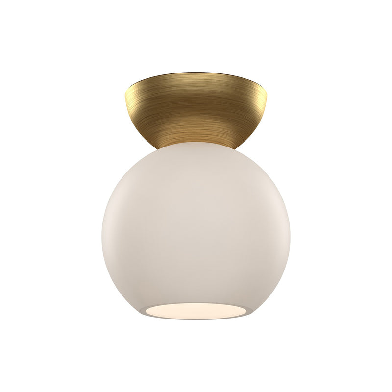 Kuzco Lighting - SF59706-BG/OP - One Light Semi-Flush Mount - Arcadia - Brushed Gold/Opal Glass