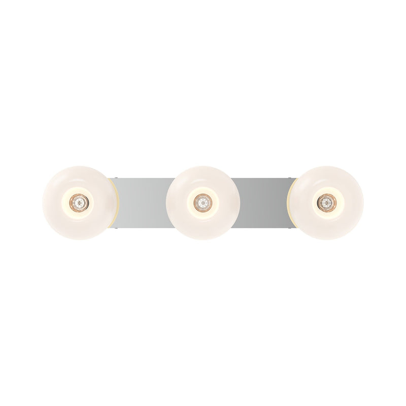 Three Light Vanity<br /><span style="color:#4AB0CE;">Entrega: 4-10 dias en USA</span><br /><span style="color:#4AB0CE;font-size:60%;">PREGUNTE POR ENTREGA EN PANAMA</span><br />Collection: Samar<br />Finish: Chrome/Opal Glass