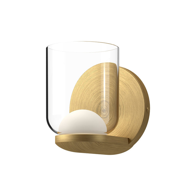 LED Wall Sconce<br /><span style="color:#4AB0CE;">Entrega: 4-10 dias en USA</span><br /><span style="color:#4AB0CE;font-size:60%;">PREGUNTE POR ENTREGA EN PANAMA</span><br />Collection: Cedar<br />Finish: Brushed Gold/Clear
