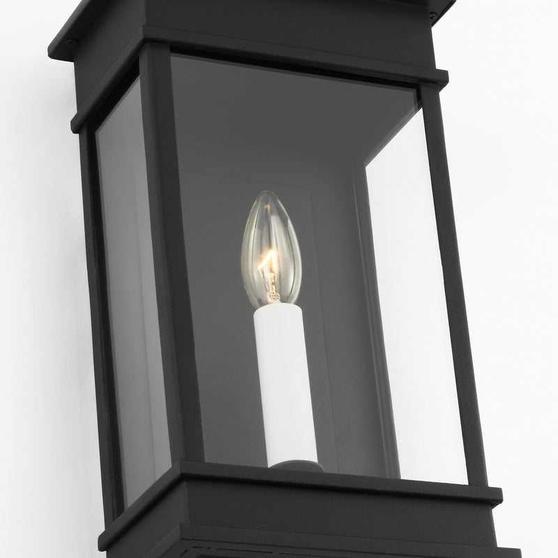 One Light Outdoor Wall Sconce<br /><span style="color:#4AB0CE;">Entrega: 4-10 dias en USA</span><br /><span style="color:#4AB0CE;font-size:60%;">PREGUNTE POR ENTREGA EN PANAMA</span><br />Collection: Cupertino<br />Finish: Textured Black