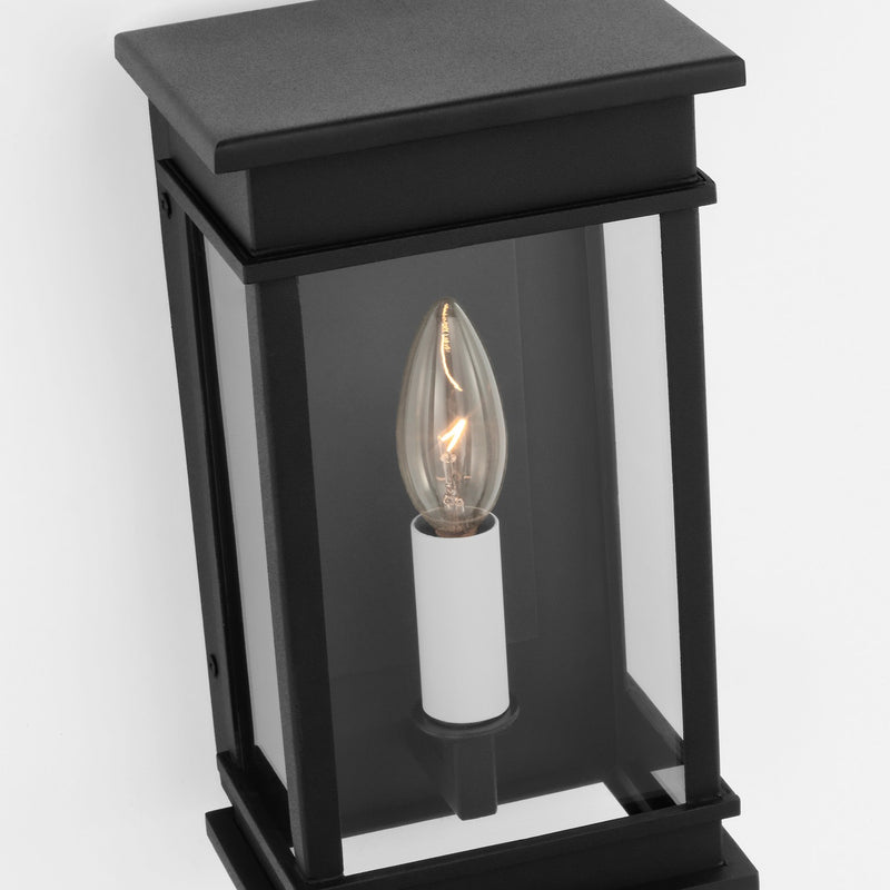 One Light Outdoor Wall Sconce<br /><span style="color:#4AB0CE;">Entrega: 4-10 dias en USA</span><br /><span style="color:#4AB0CE;font-size:60%;">PREGUNTE POR ENTREGA EN PANAMA</span><br />Collection: Cupertino<br />Finish: Textured Black