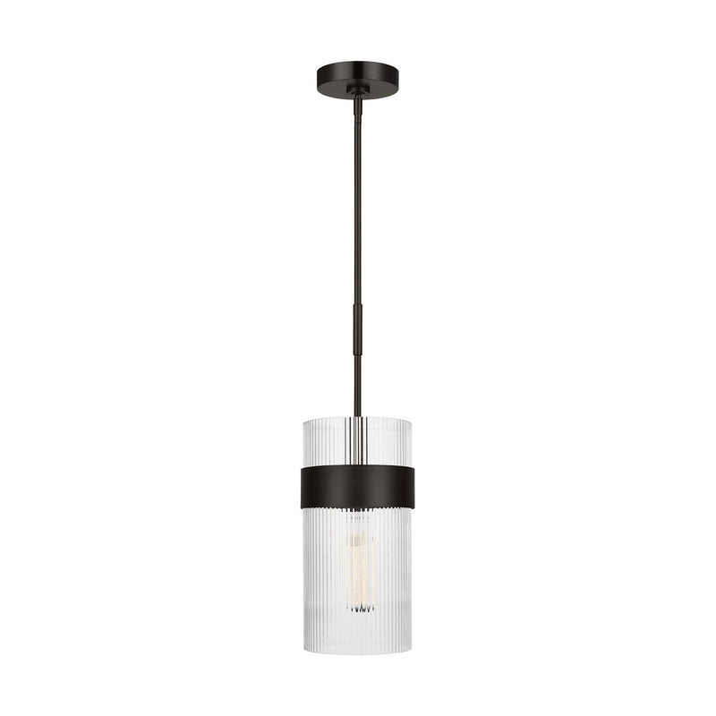 Visual Comfort Studio - CP1171AI - One Light Pendant - Geneva - Aged Iron