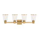 Visual Comfort Studio - CV1034BBS - Four Light Bath Vanity - Alessa - Burnished Brass
