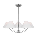 Visual Comfort Studio - DJC1005BS - Five Light Chandelier - Burke - Brushed Steel