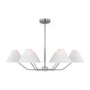 Visual Comfort Studio - DJC1016BS - Six Light Chandelier - Burke - Brushed Steel