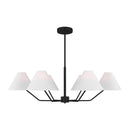 Visual Comfort Studio - DJC1016MBK - Six Light Chandelier - Burke - Midnight Black