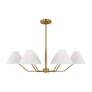 Visual Comfort Studio - DJC1016SB - Six Light Chandelier - Burke - Satin Brass
