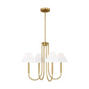 Visual Comfort Studio - DJC1024SB - Four Light Chandelier - Porteau - Satin Brass
