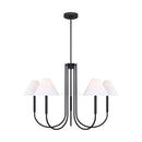 Visual Comfort Studio - DJC1035MBK - Six Light Chandelier - Porteau - Midnight Black