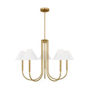 Visual Comfort Studio - DJC1035SB - Six Light Chandelier - Porteau - Satin Brass