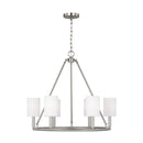 Visual Comfort Studio - DJC1086BS - Six Light Chandelier - Egmont - Brushed Steel
