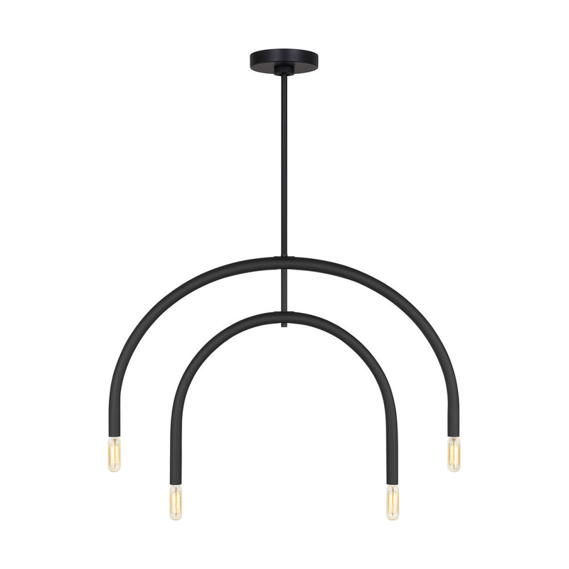 Visual Comfort Studio - DJC1104MBK - Four Light Chandelier - Hadden - Midnight Black