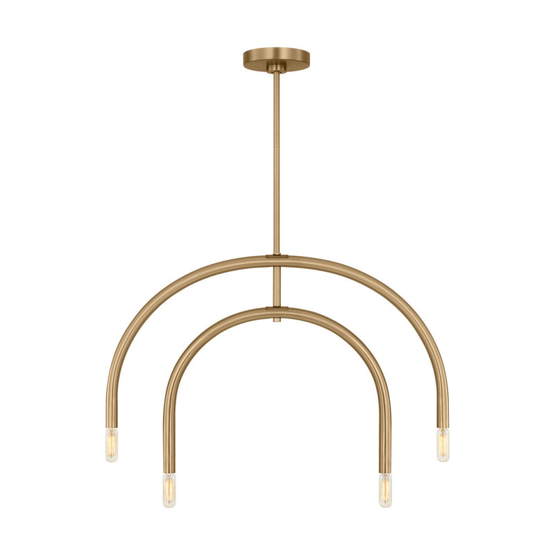 Visual Comfort Studio - DJC1104SB - Four Light Chandelier - Hadden - Satin Brass