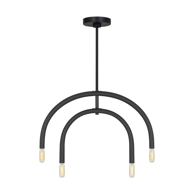 Visual Comfort Studio - DJC1114MBK - Four Light Chandelier - Hadden - Midnight Black