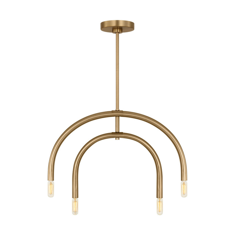 Visual Comfort Studio - DJC1114SB - Four Light Chandelier - Hadden - Satin Brass