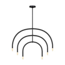 Visual Comfort Studio - DJC1126MBK - Six Light Chandelier - Hadden - Midnight Black