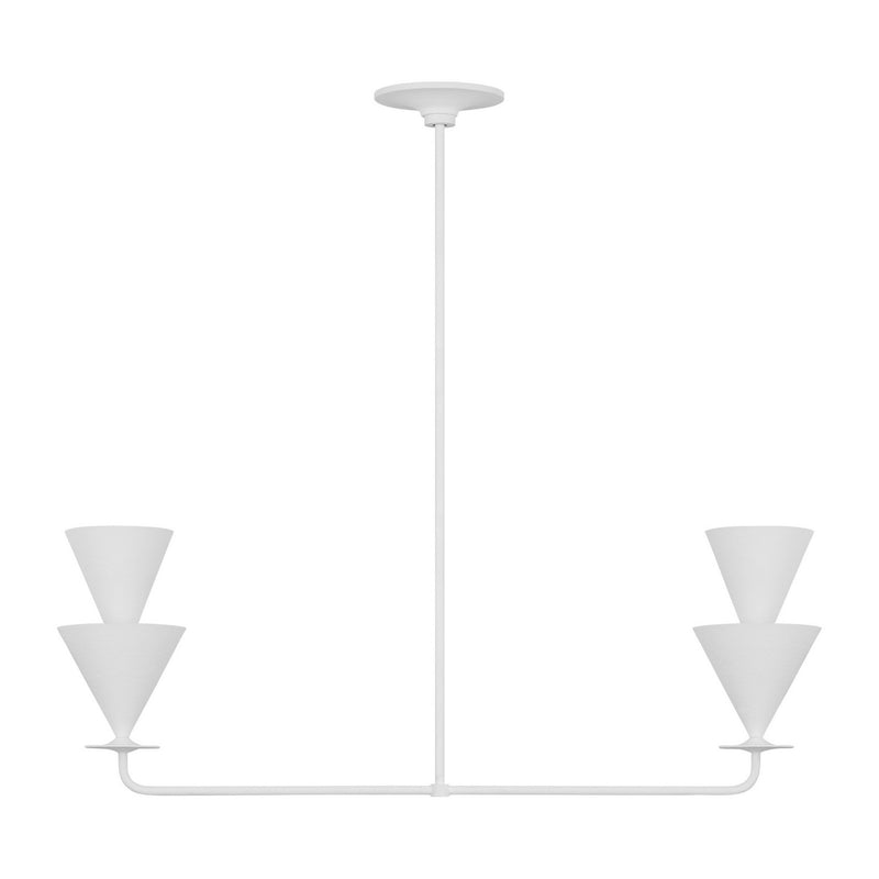 Visual Comfort Studio - LXC1092CPST - Two Light Linear Chandelier - Cornet - Cast Plaster