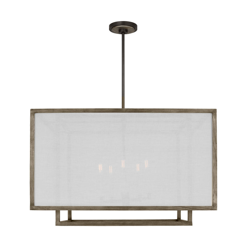 Visual Comfort Studio - TFC1075WDO - Five Light Chandelier - Brockway - Weathered Oak Wood