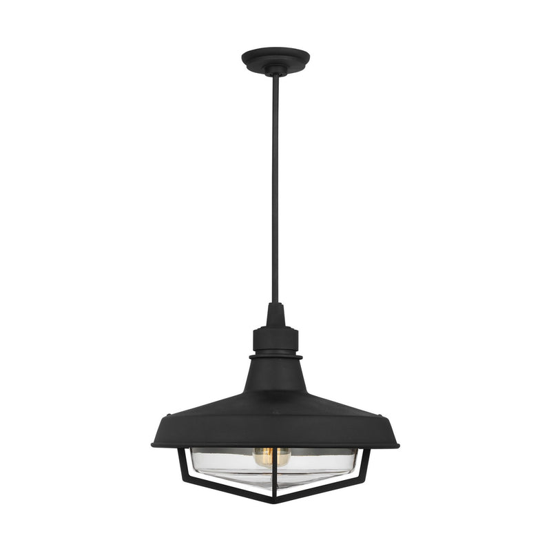 Visual Comfort Studio - TO1021TXB - One Light Outdoor Pendant - Hollis - Textured Black