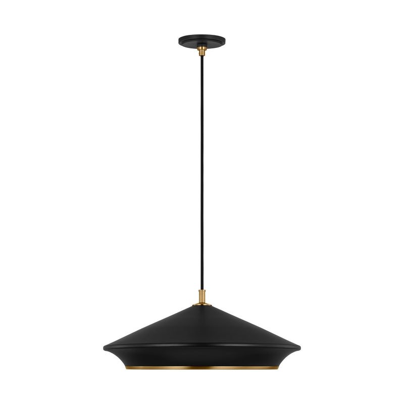 Visual Comfort Studio - TP1241MBKBBS - One Light Pendant - Stanza - Midnight Black