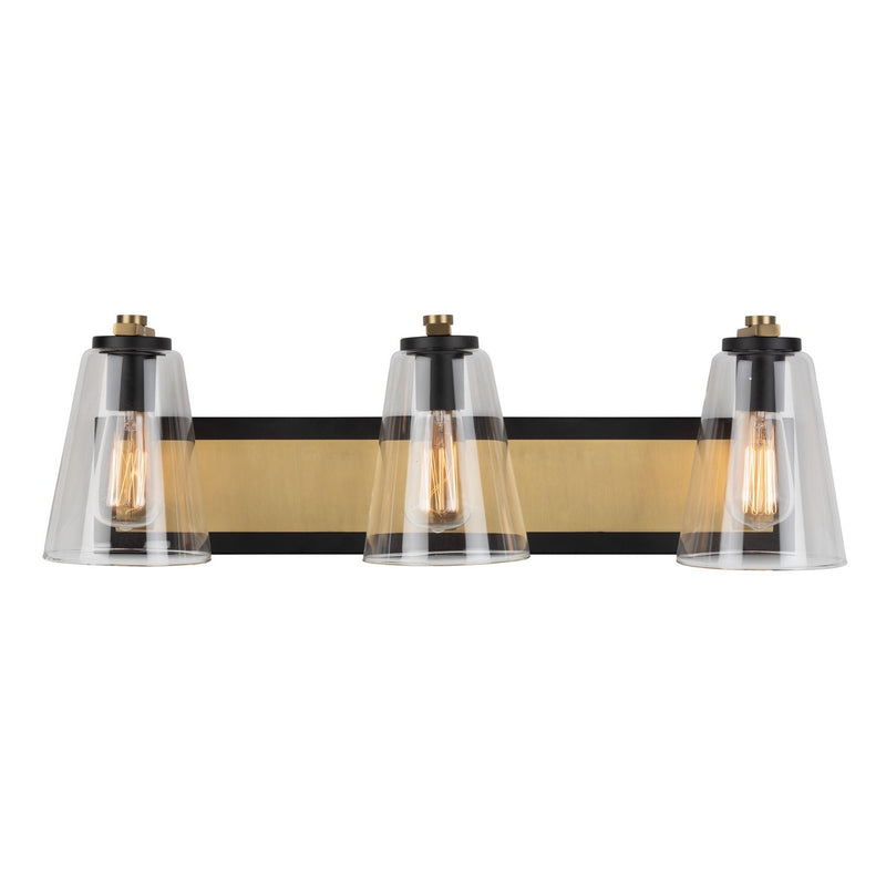 One Light Wall Sconce<br /><span style="color:#4AB0CE;">Entrega: 4-10 dias en USA</span><br /><span style="color:#4AB0CE;font-size:60%;">PREGUNTE POR ENTREGA EN PANAMA</span><br />Collection: Treviso<br />Finish: Black & Brass